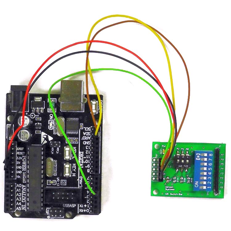 I2C-Bus Switch-Bar mit Arduino-Clone
